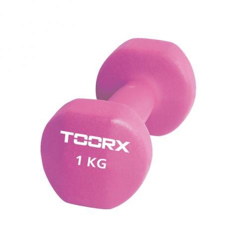 Βαράκι Χεριού Neoprene 1kg Ροζ Toorx